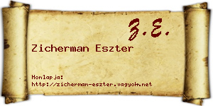 Zicherman Eszter névjegykártya